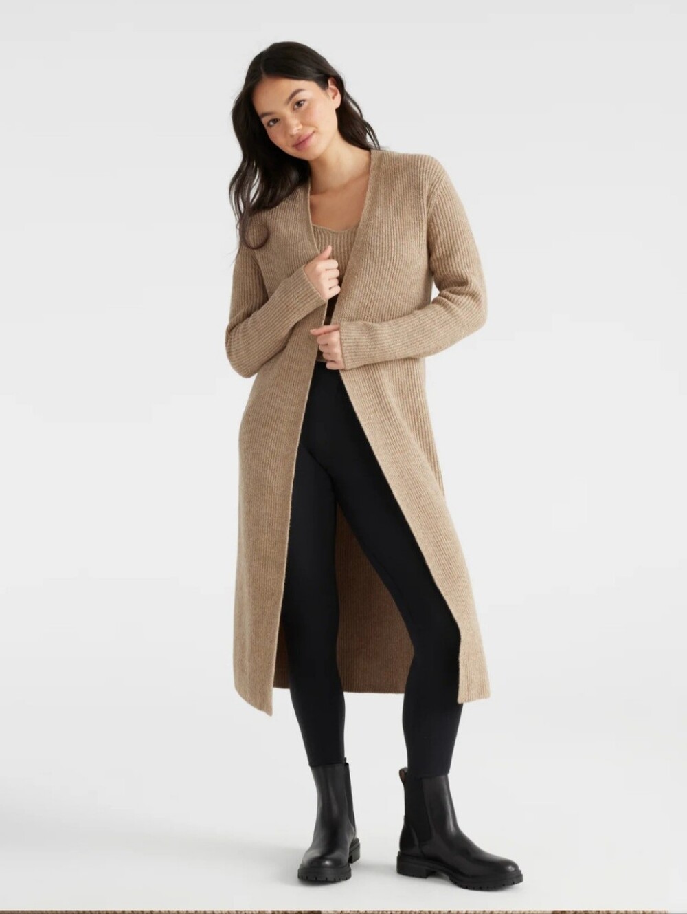 Knix Rib-Knit Duster Cardigan